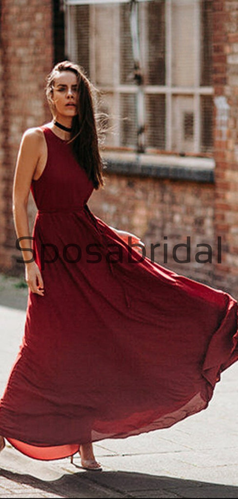 Mismatched Burgundy Summer Beach Hot Bridesmaid Dresses WG816