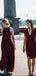 Mismatched Burgundy Summer Beach Hot Bridesmaid Dresses WG816
