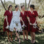 Mismatched Burgundy Summer Beach Hot Bridesmaid Dresses WG816