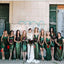 Mismatched  Green Sequin Simple Elegant Cheap High Quality Bridesmaid Dresses WG576