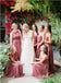 Mismatched Desert Rose Chiffon A-line Long Popular Bridesmaid Dresses, WG388