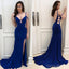 Modest Sexy Mermaid Blue  Elegant Unique Popular Long Prom Dresses, PD1276