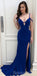 Modest Sexy Mermaid Blue  Elegant Unique Popular Long Prom Dresses, PD1276
