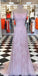 2021 Modest Spaghetti Strap Lace Mermaid Long Prom Dresses, Backless Formal Party Evening Dress, PD1270
