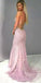 2021 Modest Spaghetti Strap Lace Mermaid Long Prom Dresses, Backless Formal Party Evening Dress, PD1270
