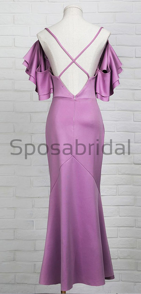 New Arrival  Open Back Unique Design Elegant Prom Dresses, Simple Bridesmaid Dresses PD1638