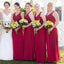New Sexy Red Wedding Party Dress,Lace Bridesmaid Dress, Red Chiffon Bridesmaid Dresses, High Quality Party Dresses , WG252