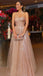 A-line Stunning Sequin Custom Made Party Long Prom Dresses PD2297