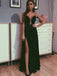 Sexy Black Sparkly Strapless V-neck Side-slit Long A-line Prom Dress, PD3194
