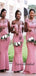 Pink Mermaid Formal Long Bridesmiad Dresses WG916