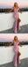 Sexy Pink Mermaid Off the Shoulder Side-slit Long Cheap Prom Dresses, PD0913