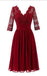 Cheap Short Chiffon Lace top Long Sleeves Custom Most Popular A-line V -Back Bridesmaid Dress , WG256 - SposaBridal
