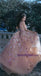Charming Prom Dress, Long A-line Organza Lace Appliques Prom Dresses, Prom gown, PD0704 - SposaBridal