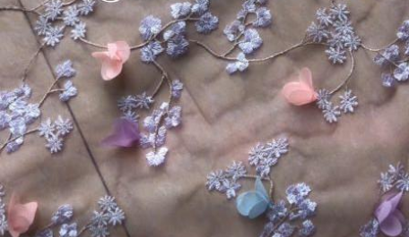 Spaghetti Strap 3D Flower Applique Sky Blue Prom Dresses Ball Gowns, PD0838