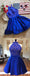 Royal Blue Halter Cheap Short Homecoming Dresses Online, CM530