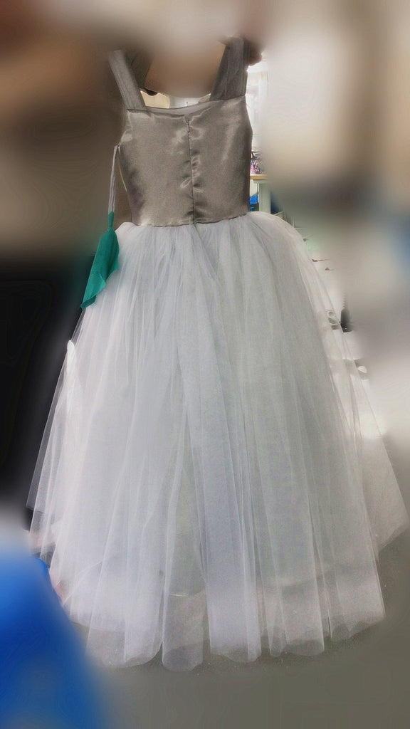 Satin Top Strap Tulle Flower Girl Dresses, Cute Little Girl Birthday Dresses, Free Custom Dresses,  FG038
