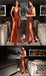 2019 Sexy Sequin Sparkly Red Split Mermaid Prom Dresses, Fashion Style, Spaghetti Straps prom dress, PD0713 - SposaBridal