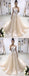 Short Sleeve Illusion Lace A-line Cheap Wedding Dresses Online, WD347