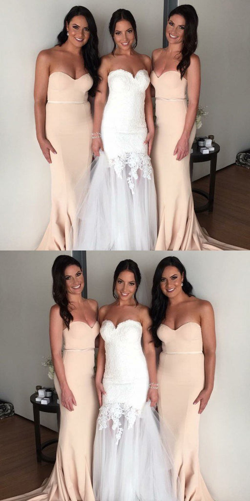 Simple Popular Mermaid Sweetheart Light Cheap Bridesmaid Dresses, WG01