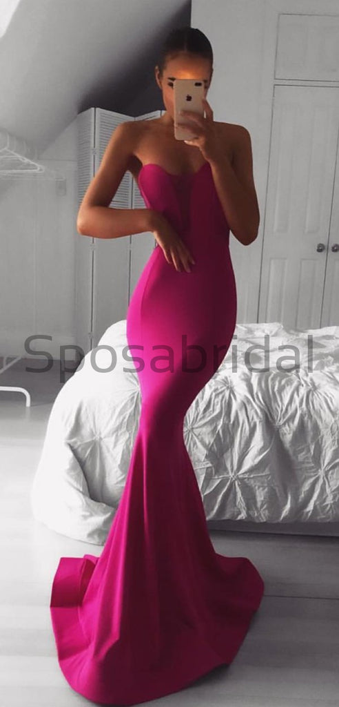 Sleeveless Popular Cheap Mermaid Simple Elegant Formal Long Prom Dresses PD1655