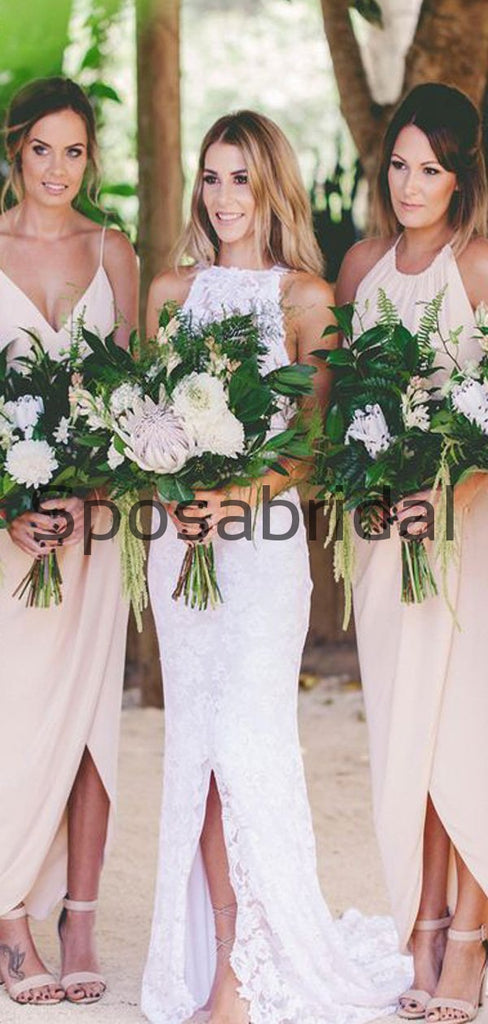 Spaghetti Straps Blush Pink Short Most Popular Bridesmaid Dresses WG840