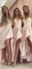 Spaghetti Straps High-Low Cheap Modest Bridesmaid Dresses,WG349