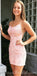 Spaghetti Straps Lace Appliques Pink Red Blue Yellow Mermaid Cute Homecoming Dresses, Short Popular Prom Dress,BD0417