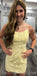Spaghetti Straps Lace Appliques Pink Red Blue Yellow Mermaid Cute Homecoming Dresses, Short Popular Prom Dress,BD0417