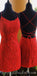 Spaghetti Straps Lace Appliques Pink Red Blue Yellow Mermaid Cute Homecoming Dresses, Short Popular Prom Dress,BD0417