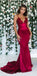 Spaghetti Straps Mermaid Sexy Modest Simple Long Fashion Tren 2019 Prom Dresses with lace, PD1217