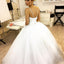 Spaghetti Straps V Neck Tulle Country Princess Unique Design Top Lace Wedding Dresses Ball Gowns, WD0306