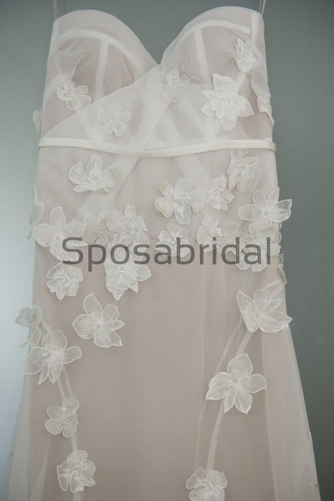 Sexy Strapless Sweetheart Mermaid Long Lace Boho Wedding Dresses, WD0526