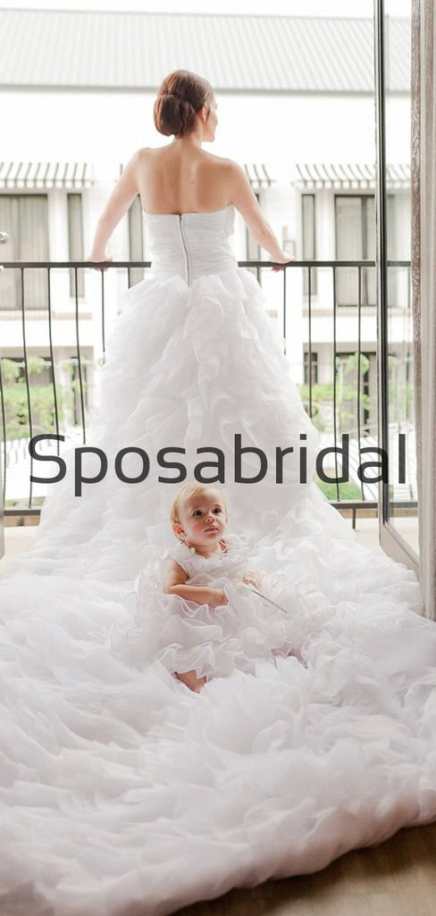 Sweatheat Tulle Rustic Illusion Chic Country Beach Long Wedding Dresses WD0556