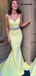 Sexy Sweetheart Spaghetti Strap Mermaid Elastic Satin Prom Dresses, PD3009