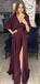 Unique Design Fashion Soft  Cheap V-Neck Side Split Prom Dresses online,PD1045