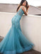 White Red Teal Gold V-neck Spaghetti Straps Sexy Elegant Prom Dresses, PD0481