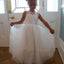 White Sleeveless Scoop Lace Newest Lovely Popular Flower Girl Dresses, FG00114