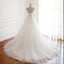 White Long Handmade Popular Wedding Dresses, Elegant Lace Up Beautiful Bridal Gowns, WD0296