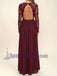 2019 Cheap Chiffon Lace top Long Sleeves Custom Most Popular Open Back Bridesmaid Dress , WG215 - SposaBridal