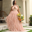 Sexy Cross-halter Strap Hollow A-line Tulle Long Prom Dress, PD03037