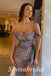 Sexy Sequin Off Shoulder Sleeveless Side Slit Mermaid Long Prom Dresses,PD3658