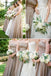 Elegant Dusty Champagne Strapless A-line Pleats Long Bridesmaid Dress, BD3282