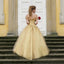Elegant Off-shoulder Sweetheart Ruffle Neck Teal Or Yellow A-line Prom Dress, PD3442
