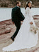 Elegant Simple Long Sleeves Sweetheart A-line Long Wedding Dress, WD3077