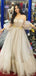 Elegant Sweetheart Off-shoulder A-line Long Tulle Prom Dress, PD3262