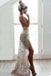See-through Sexy Mermaid Sparkly Unique Prom Dresses, Party Dress, Evening Dresses, PD0495