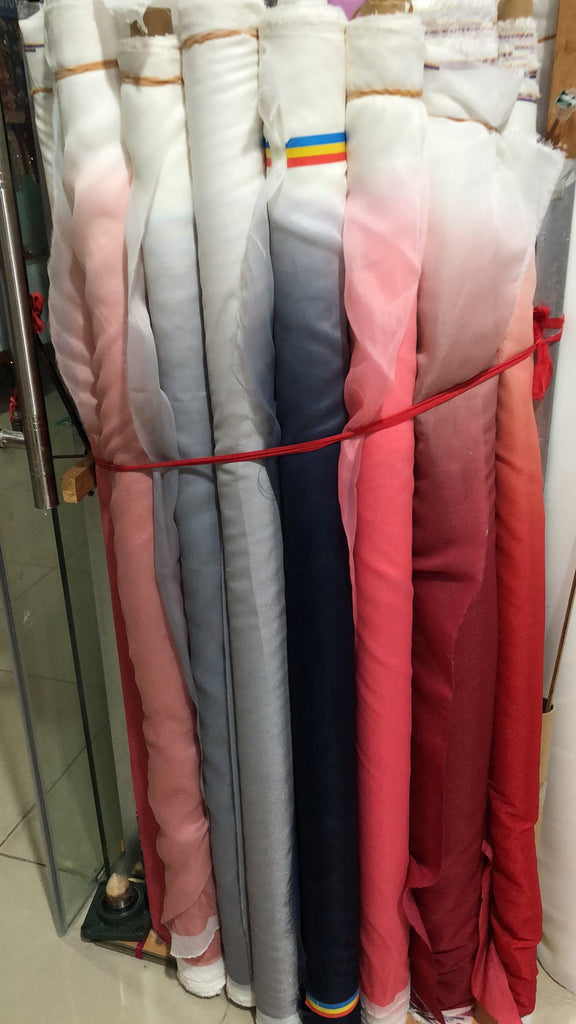 Gradient Dark Red Floral Lace Top A-line Long Prom Dress, PD3367