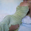 Lime Green Spaghetti Straps Pleats Sparkly Stretchy Size-slit Long Mermaid Prom Dress, PD3517