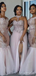 Multi Styles Lace Nude Pink Tulle Long Bridesmaid Dress, BD3073