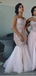 Multi Styles Lace Nude Pink Tulle Long Bridesmaid Dress, BD3073